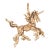1970s Vintage Unicorn Pendant 10k Yellow Gold Estate Charm Animal Jewelry For Sale
