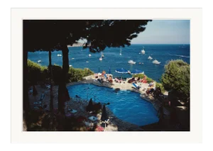 Slim Aarons, "Pellicano Pool," September 1, 1986 Getty Images Gallery Framed Art Print