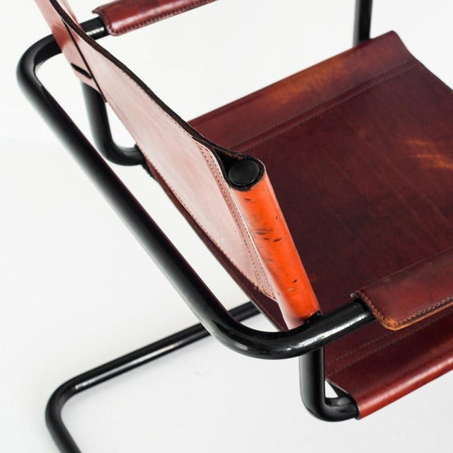 Cantilever Chair Model Mg5 in Leather by Matteo Grassi, Italy, 1990s For Sale - Image 12 of 16