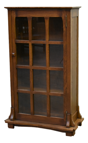 Mission Solid Oak Display Bookcase - Walnut