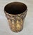 Hollywood Regency Italian Metal Gold Leaf Waste Basket For Sale - Image 4 of 6