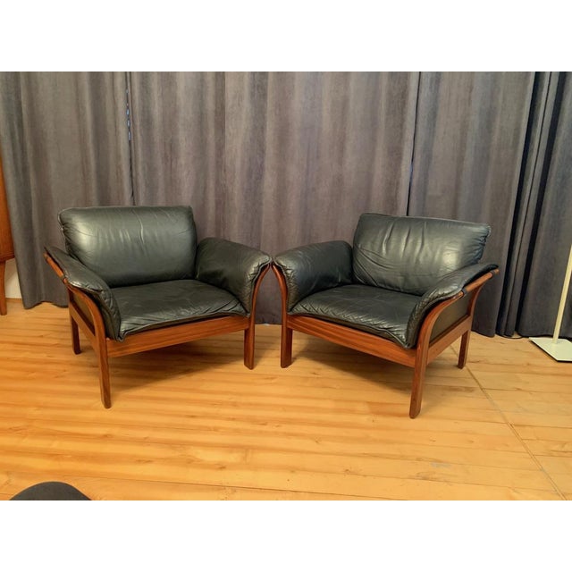 Set of Illum Wikkelsø Armchairs, Denmark, 1970s For Sale - Image 15 of 16