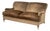 George Smith Style Mocha Brown Upholstered Sofa For Sale