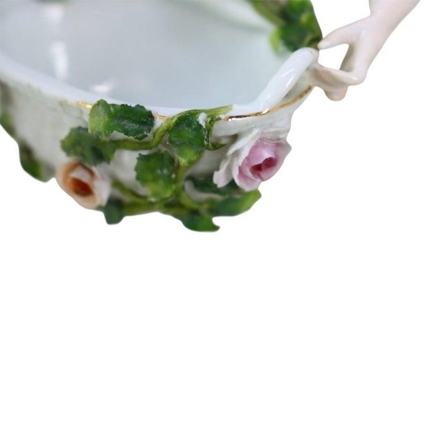 Pair 21" Meissen Style Figural & Floral Porcelain Candelabras C1890 For Sale - Image 15 of 18