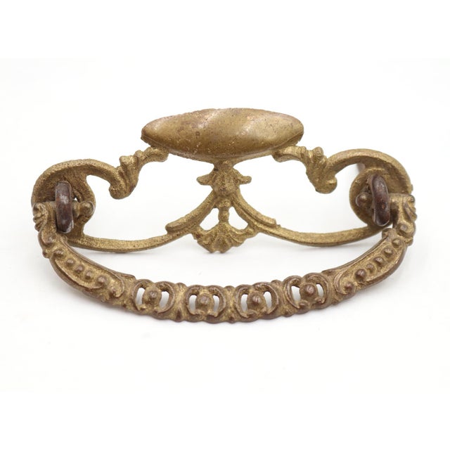 Victorian Pair of Victorian Brass 3.75 In. Bail Drawer Pulls For Sale - Image 3 of 5