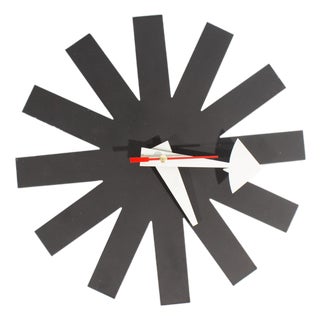 Black Asterisk Wall Clock by George Nelson For Sale