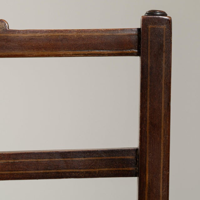 Brown 19th Century France Edwardian Brown Wood Lounge Chair For Sale - Image 8 of 10