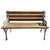 Victorian 1900-1909 Restored Victorian Cast Iron & Wooden Lath Garden Bench W/ Vine Leaf Detail Pair For Sale - Image 3 of 6
