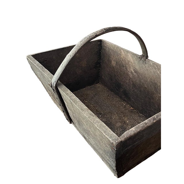 French Large French Grape-Picking Wooden Basket For Sale - Image 3 of 3
