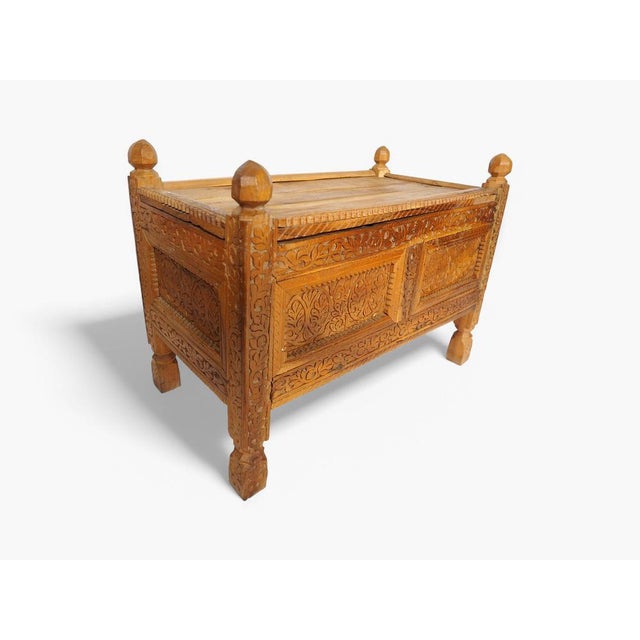 Vintage Afghan Chest in Wood, 1930s For Sale - Image 17 of 17