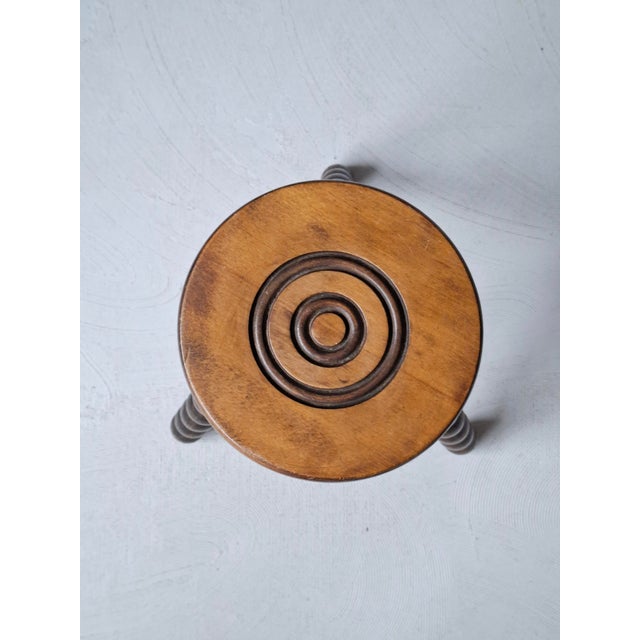 Vintage French Bobbin Stools, 1960s, Set of 2 For Sale - Image 9 of 10