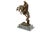 Western bronze cowboy on horse sculpture inspired by Frederic Remington. This bronze piece depicts a cowboy riding a...