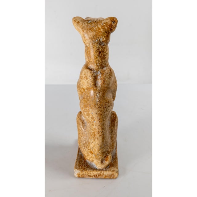 19th or 20th Century Egyptian Revival Faience Type Pottery Figure of a Seated Dog For Sale In New York - Image 6 of 14