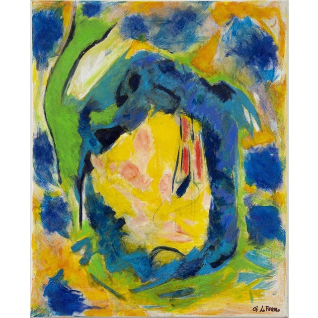 Composition in Yellow - Oil Painting 2020 by Giorgio Lo Fermo 2020 For Sale - Image 6 of 6