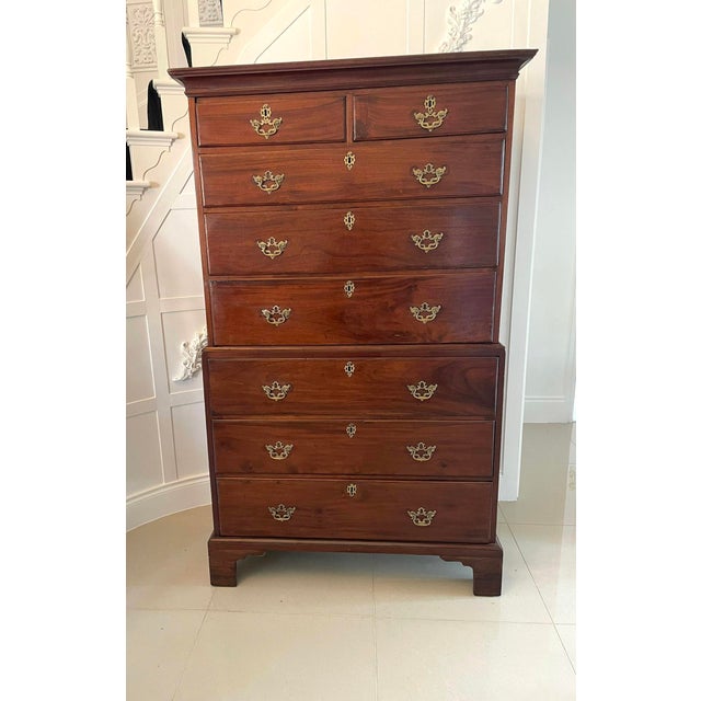 Antique Georgian Mahogany Chest of Drawers, 1780 For Sale - Image 13 of 13