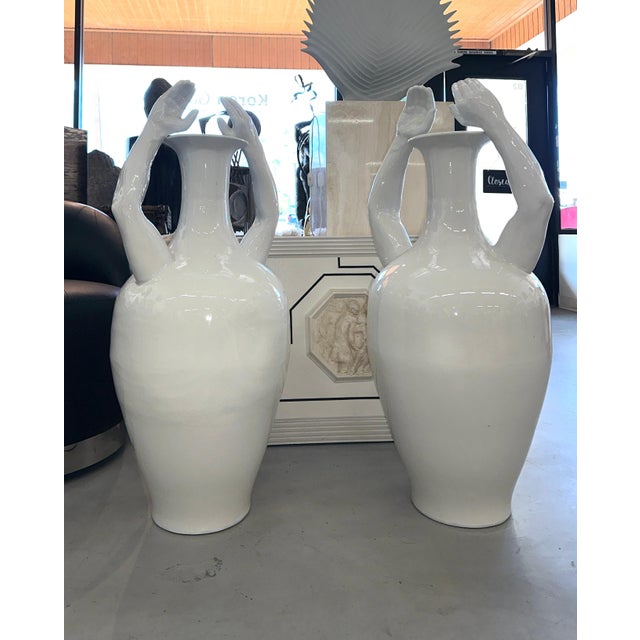 Massive Hand Urns by Pols Potten For Sale - Image 10 of 16