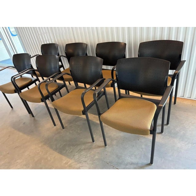 Giancarlo Piretti Vintage 1990’s Giancarlo Piretti Indestructible Stacking Office Arm Chairs, Rapture, Set of 8 For Sale - Image 4 of 10