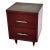Chestnut Eames Era Sold Wood Two Drawer Desk Cabinet With Pegged Capped Peg Legs For Sale - Image 8 of 9