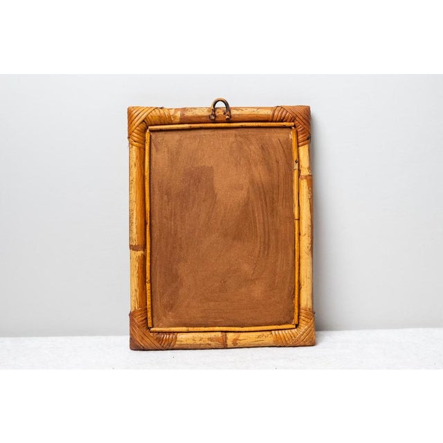 Bamboo Mirror, 1970s For Sale - Image 4 of 7