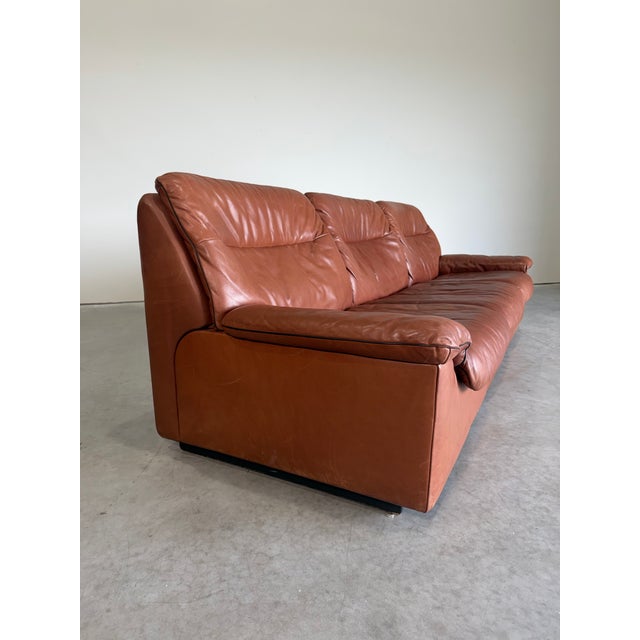 Animal Skin Vintage De Sede Attrb Ds-66 Sofa, Switzerland c.1970’s For Sale - Image 7 of 12