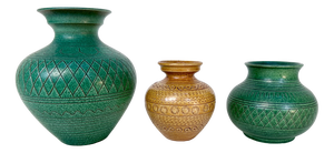 Studio Ceramic Art Vases by Wilhelm Kagel, Germany, 1950s, Set of 3