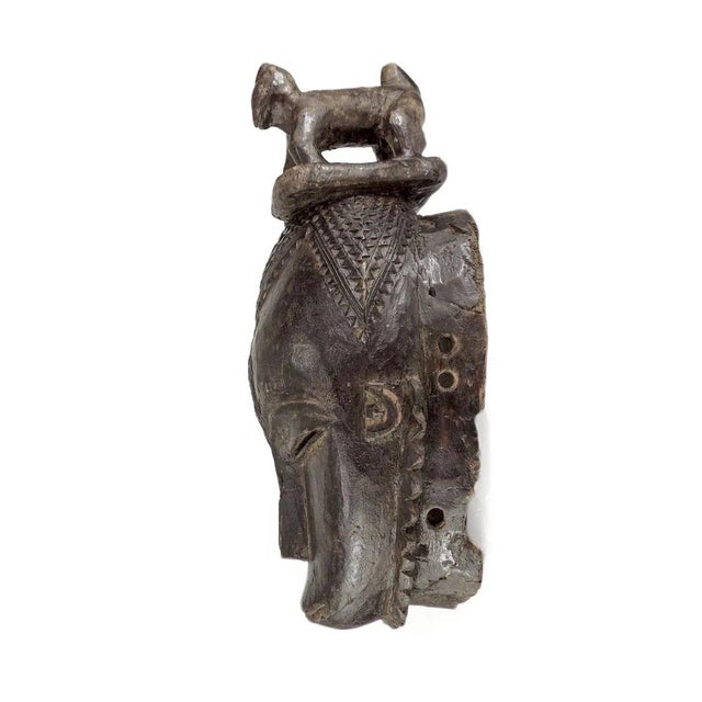 The Baule portrait mask discussed is intricately crafted for the Mblo dance, representing an honored person or ancestor in...
