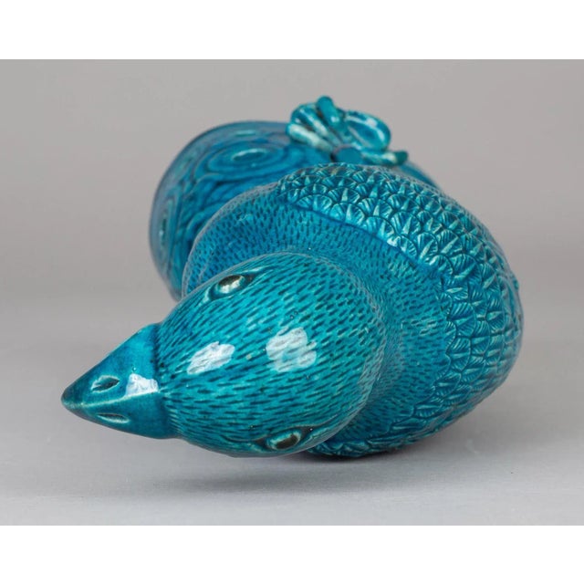 Ceramic Chinese Turquoise Parrot, Circa 1800 For Sale - Image 7 of 9