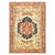 Persian Serapi Wool 7x11 Rust, Navy, Tan, & Ivory Handmade Area Rug #9902841 For Sale