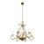 Bagues Style Gold Finish Foliate Glass Chandelier For Sale