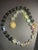 In the style of Vendome, 1950 MCM half-and-half strand combines black glass (or Jet-style glass) and clear lead crystal...
