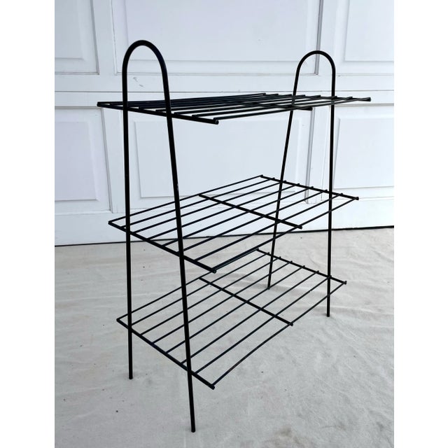 Mid-Century Iron Metal Rod Bookshelf Shelving Rack For Sale - Image 10 of 10