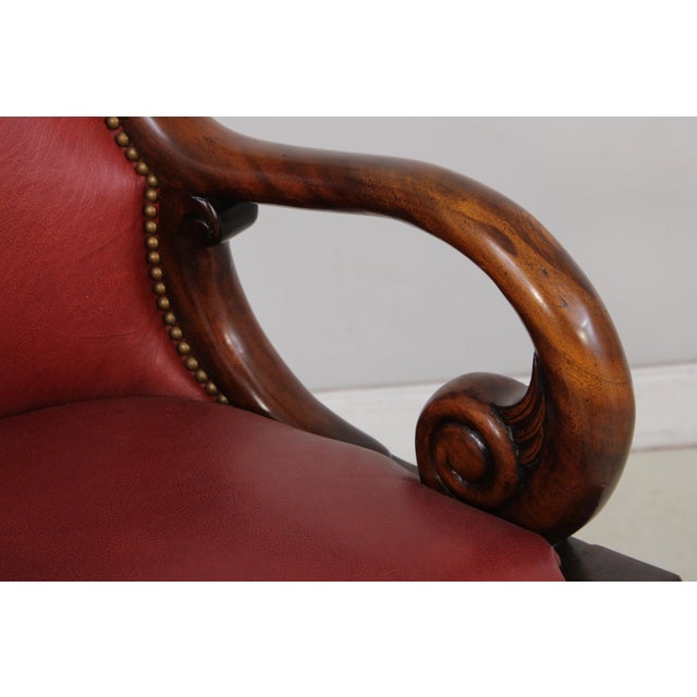 Hancock & Moore Red Leather Bar Stool Counter Chairs For Sale - Image 10 of 18