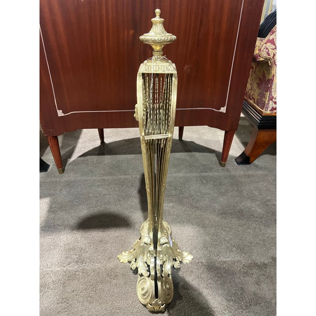 Mid-Century Modern Antique Peacock Style Fireplace Screen For Sale - Image 3 of 5