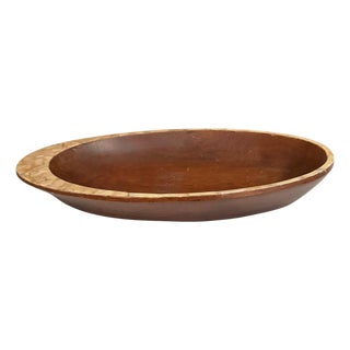 Mid Century Wood and Capiz Shell Catchall Bowl For Sale