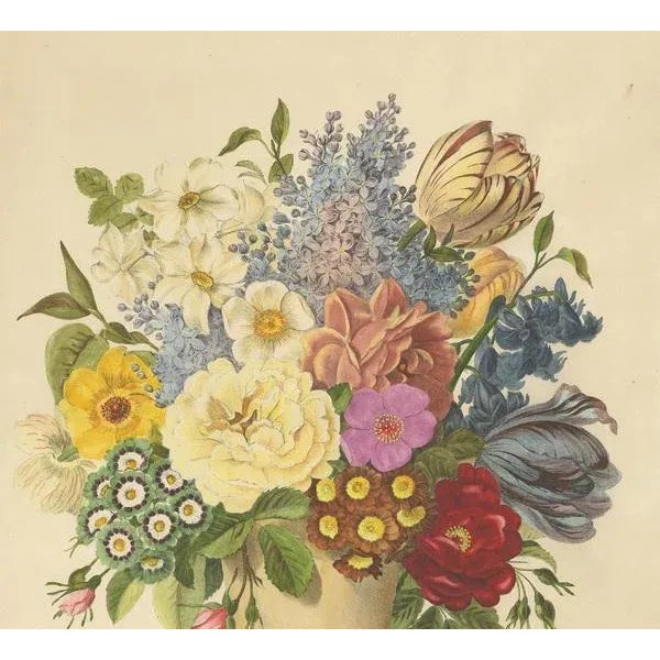 Villain, Illustration of a Flower Bouquet, 1850, Print For Sale - Image 4 of 6