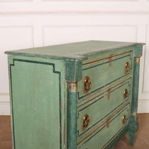 Dutch Painted Empire Chest of Drawers For Sale - Image 10 of 13