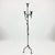 Metal Hand Forged Iron Floor Candelabra 50″ (126cm) Antique Copper Patina 3-Arm Vine & Leaf Detail Rustic Decor For Sale - Image 7 of 7