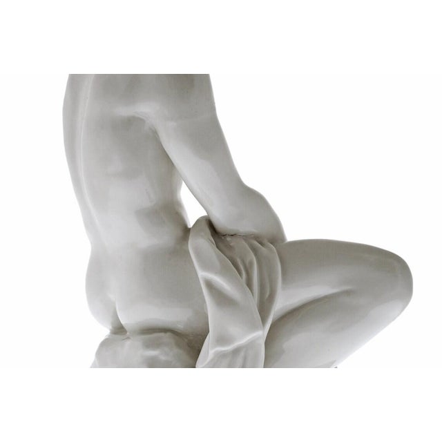 Mid 20th Century Young Man Nymphenburg Large White Porcelain Figure For Sale - Image 10 of 10