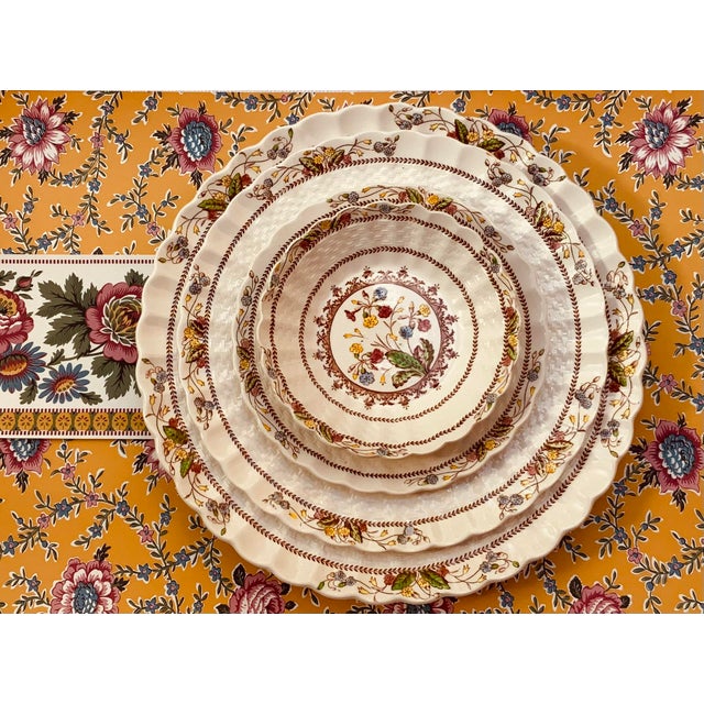1930s Copeland Spode Cowslip Bone China Dinnerware Set, 8 Pieces For Sale - Image 17 of 18