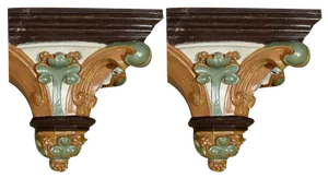Plaster Wall Consoles, 1890, Set of 2