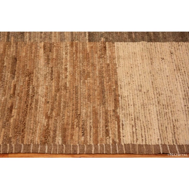 Brown Nazmiyal Collection Earthy Modern Moroccan Inspired Geometric Rug For Sale - Image 8 of 8