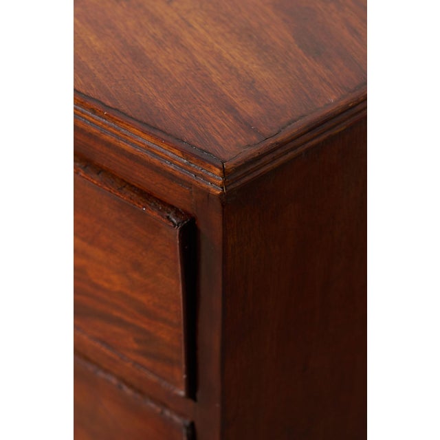 19th Century Victorian Flame Mahogany Bowfront Chest With Urn Hardware For Sale - Image 13 of 15