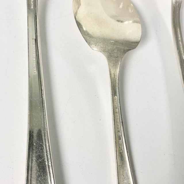 Early 20th Century Art Deco Hollywood Regency Silverplate Serving Utensils - Set of 6. For Sale - Image 10 of 14