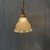 Small Pressed Glass Pendant Lamp with Chain and Ceiling Rose from Holophane, 1930s For Sale - Image 8 of 18
