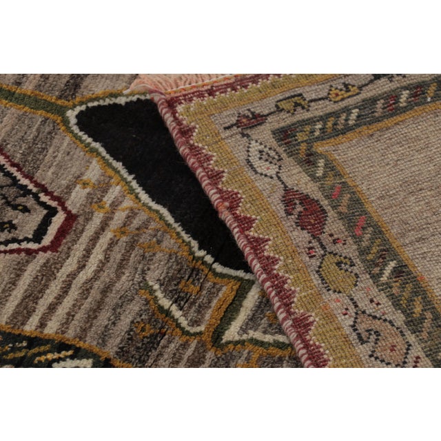 Beige Vintage Persian Gabbeh Runner, Polychromatic Geometric Patterns - Rug & Kilim For Sale - Image 8 of 10