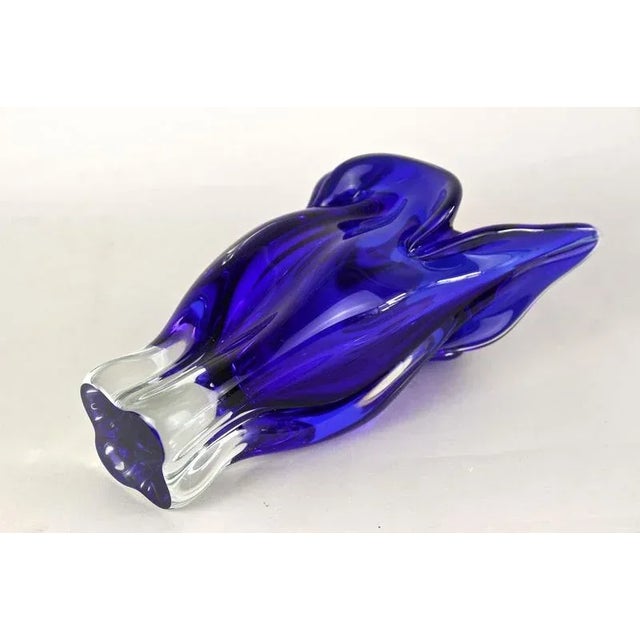 Vintage Dark Blue Murano Glass Vase, 1960s For Sale - Image 13 of 18