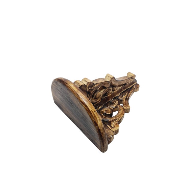 Art Nouveau German Wooden Shelf, 1950s For Sale - Image 3 of 9