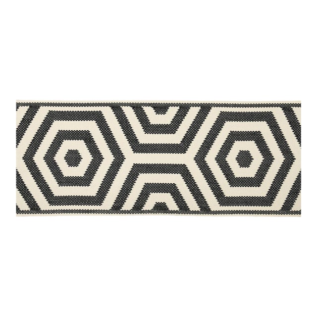 Sample - Schumacher Bees Knees Indoor/Outdoor Tape, Black For Sale