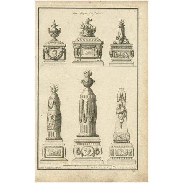 Neuffor, Pl. 5: Various Vases and Other Ornaments, Print For Sale - Image 5 of 5