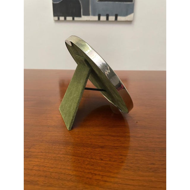 Gray Circular Photo Frame by Gabriella Crespi, Italy, 1970s For Sale - Image 8 of 14